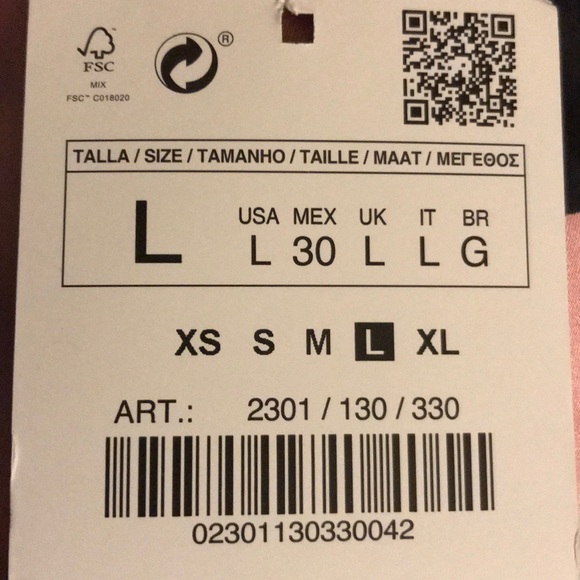 Zara Polka Dot Button Down Back Blouse - L - Picture 7 of 7